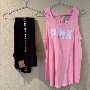 Victoria's Secret Pink Tank and Leggings Set
